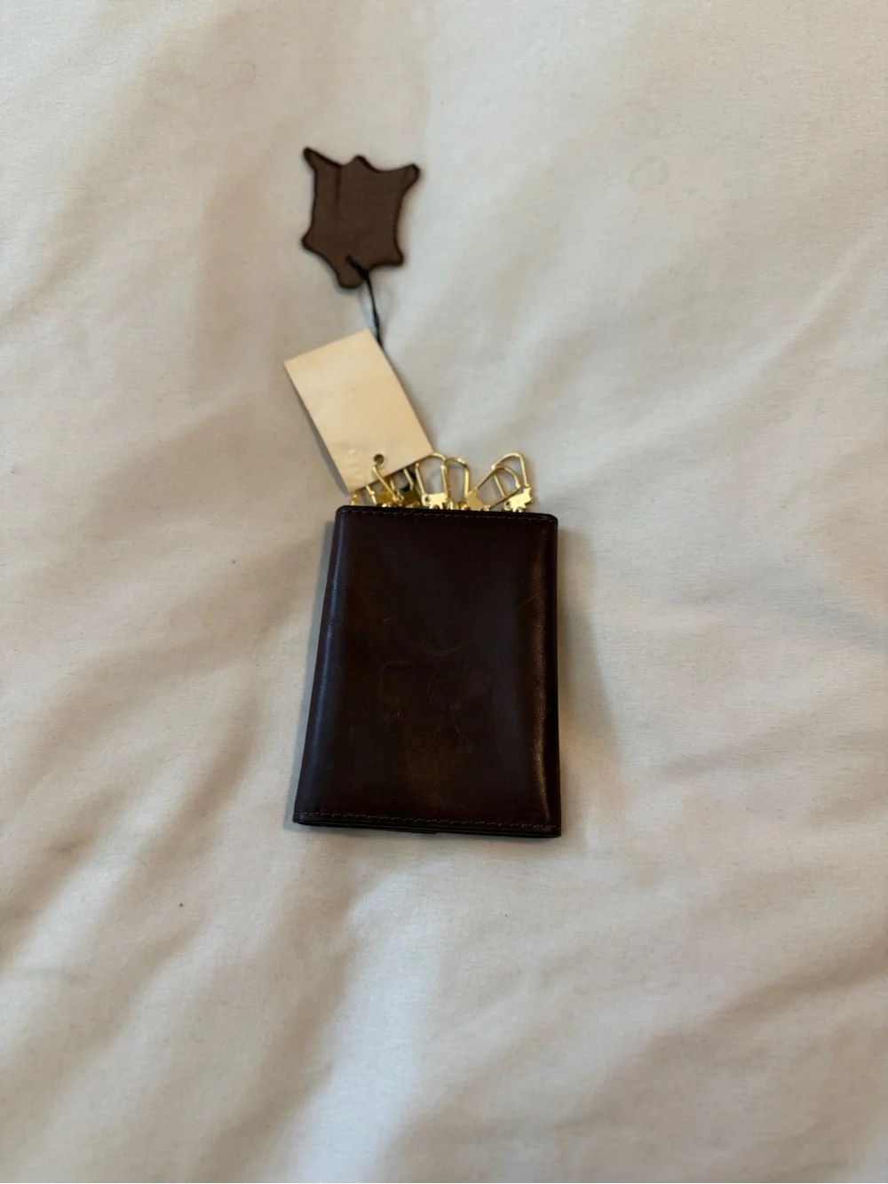 Vintage Saddler By Bosca Brown Leather Wallet Key Holder